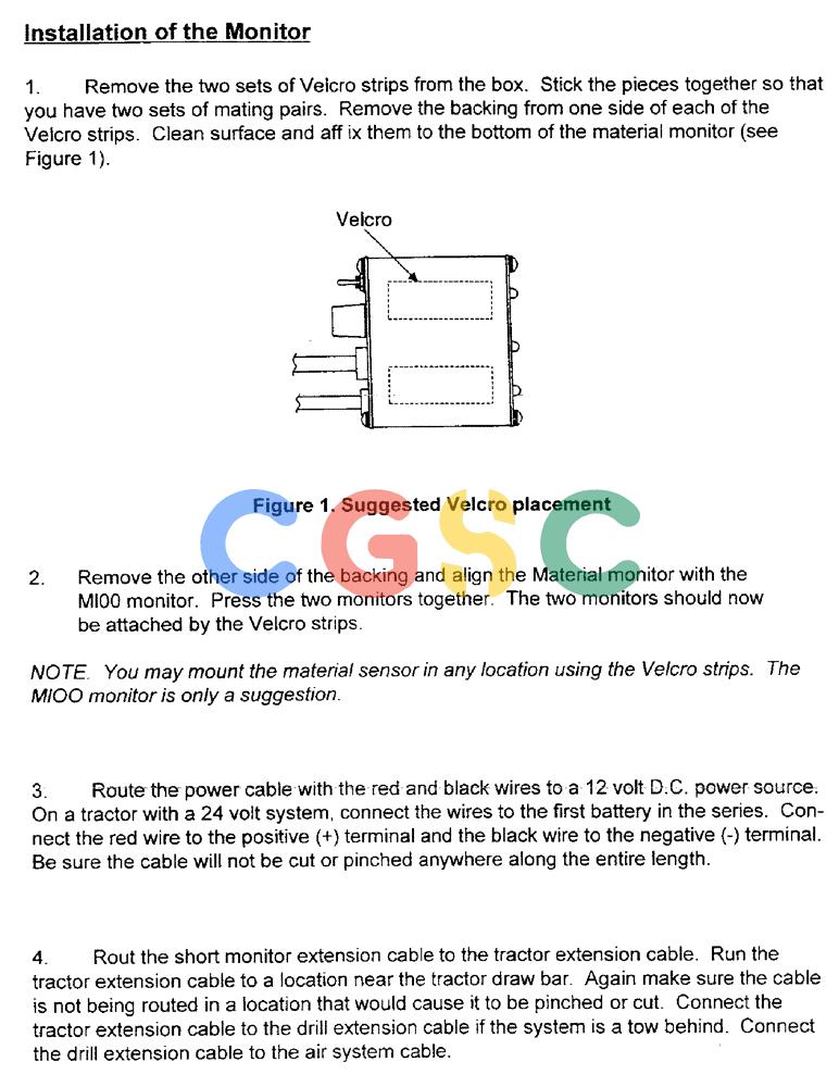 凯斯零件查询(1100) - CONCORD AIR SYSTEM (10/97-12/00) (C16) - INSTALLATION OF THE MONITOR Case Agriculture