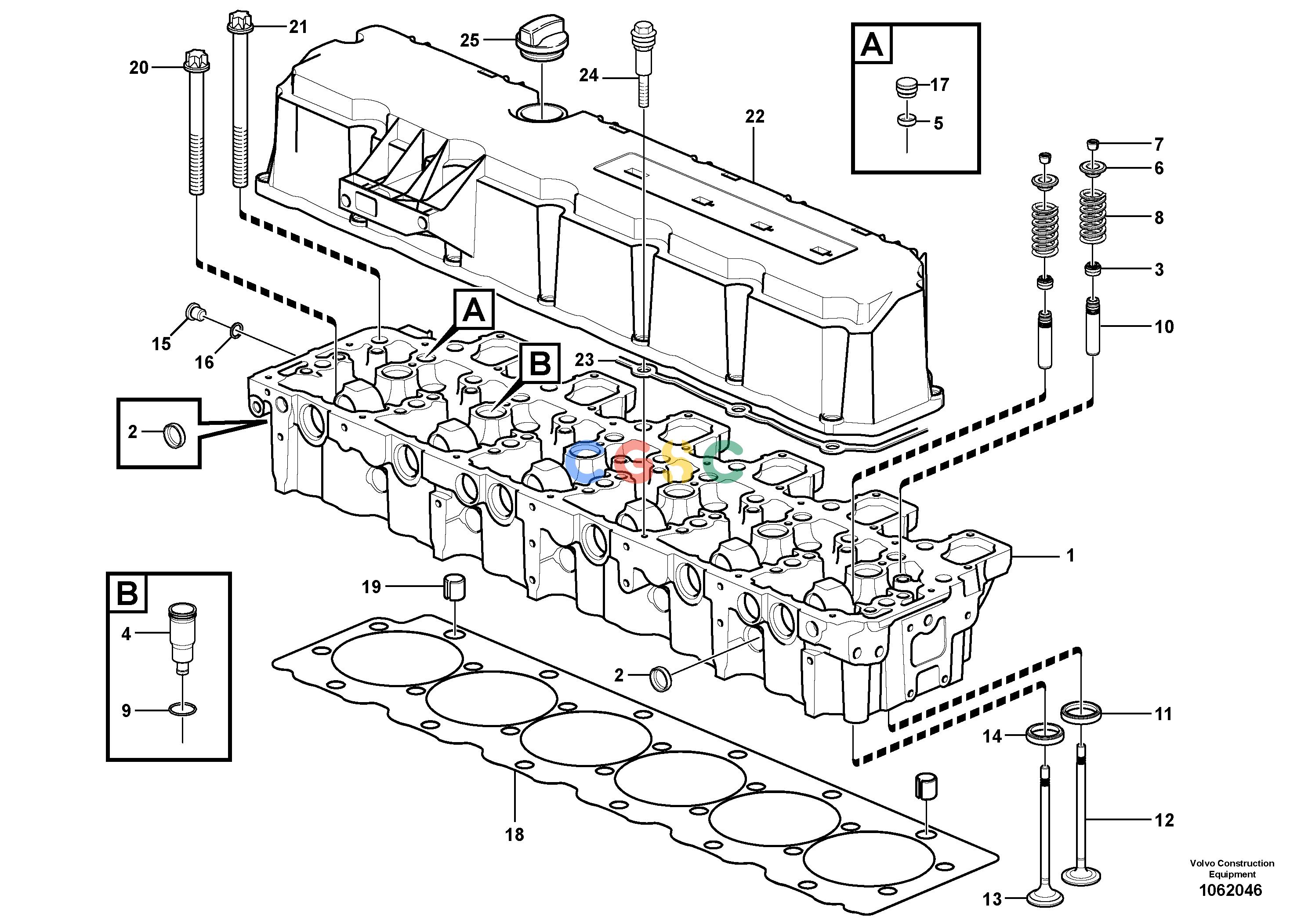 沃尔沃零件查询L120G Cylinder head with fitting partsS/N 30001-31533 NoneNone84663, 85100Autodata Volvo online