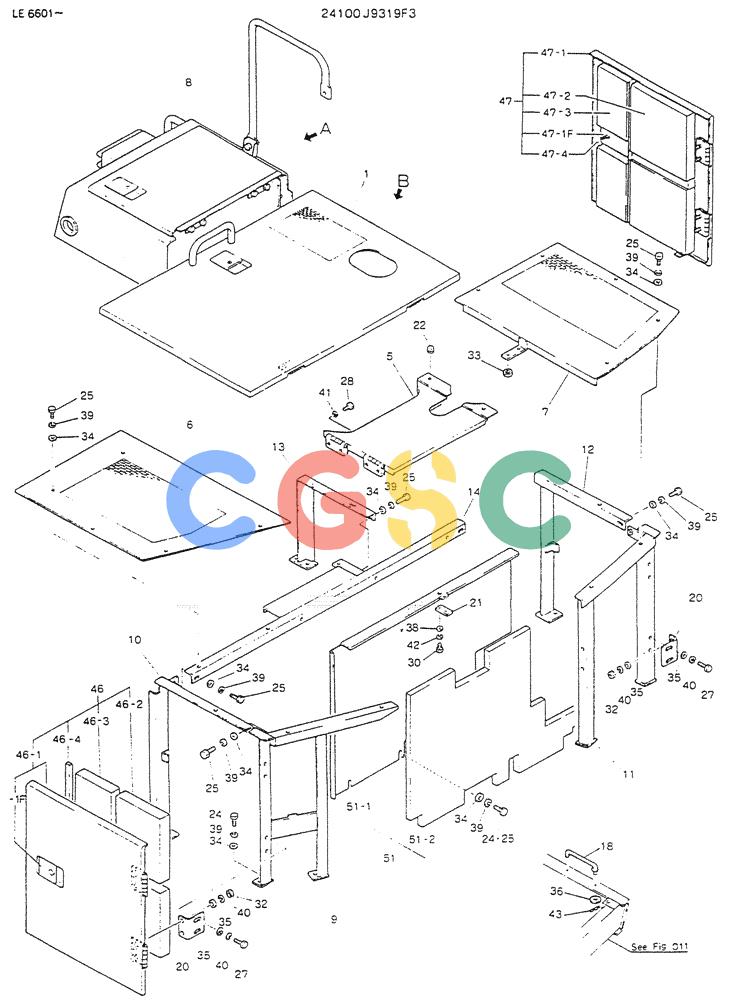 神钢零件查询(K903) - MARK II EXCAVATOR BTW LE6601 - LE7871 (1/88-12/03) (02-012[01]) - GUARD ASSY (FOR NORTH EUROPE) Kobelco