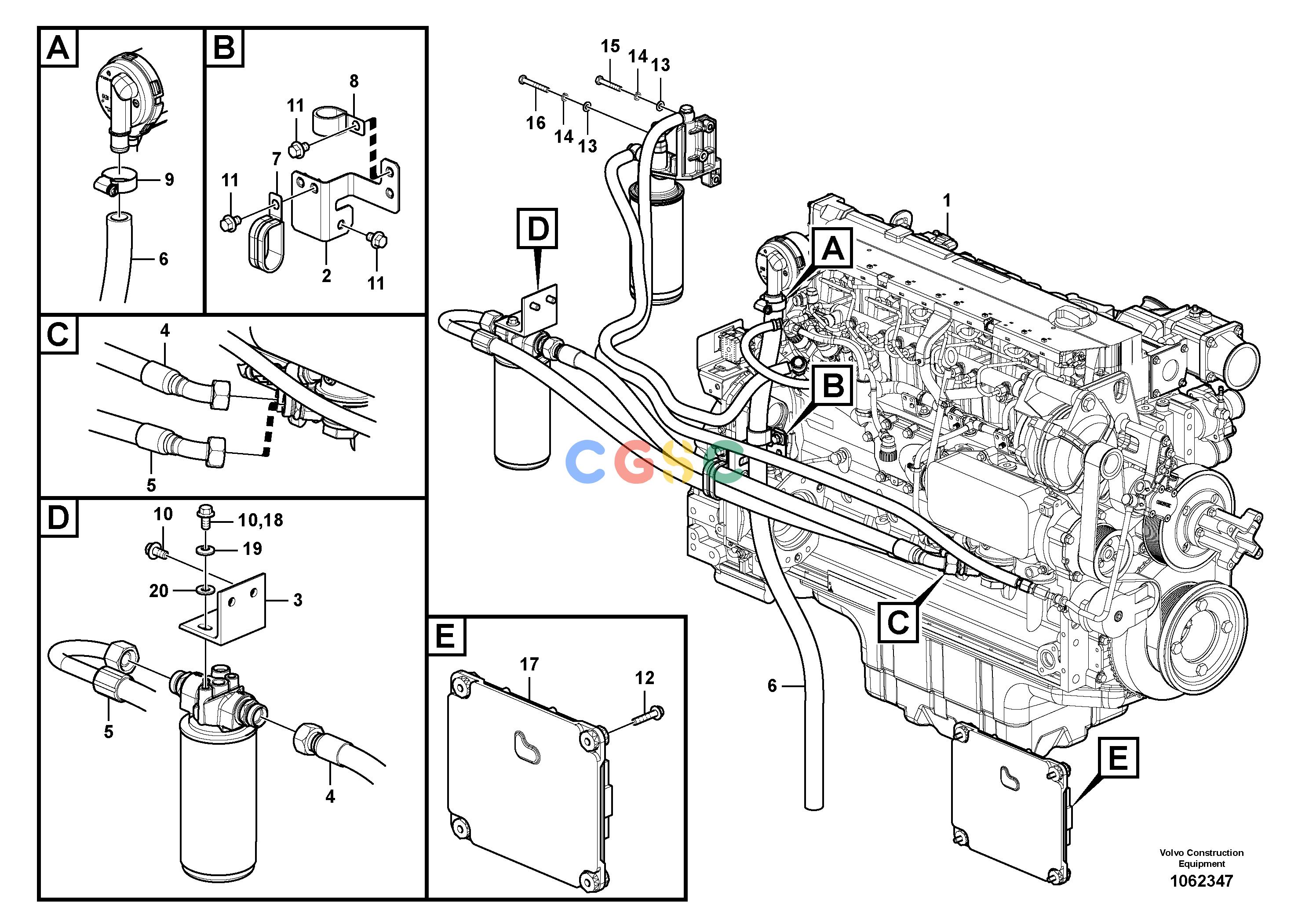 沃尔沃零件查询EW145B EnginePRIME S/N 15001-8287685-NoneVOE8287685NoneAutodata Volvo online
