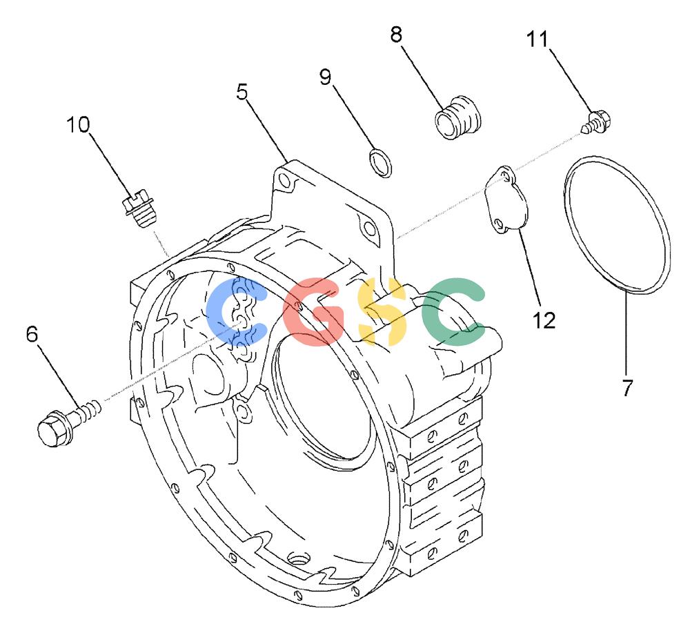 凯斯零件查询(FLX4010) - FLOATER (8/04-8/06) (02-003[02]) - FLYWHEEL HOUSING Case Agriculture