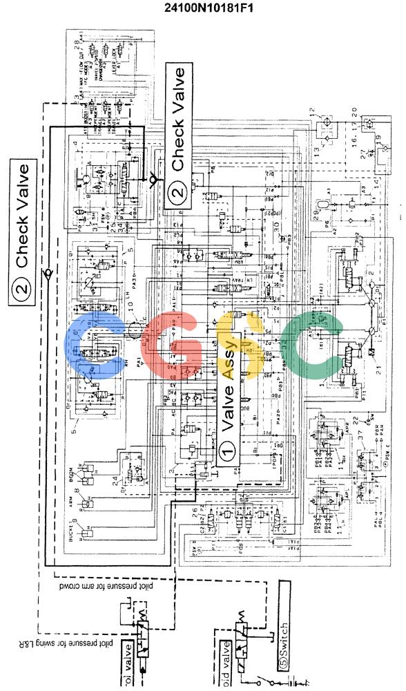 神钢零件查询(ED180) - BLADE RUNNER EXCAVATOR/DOZER ASN YLU0001 (1/99-12/01) (04-003[02]) - SWING PRIORITY KIT Kobelco