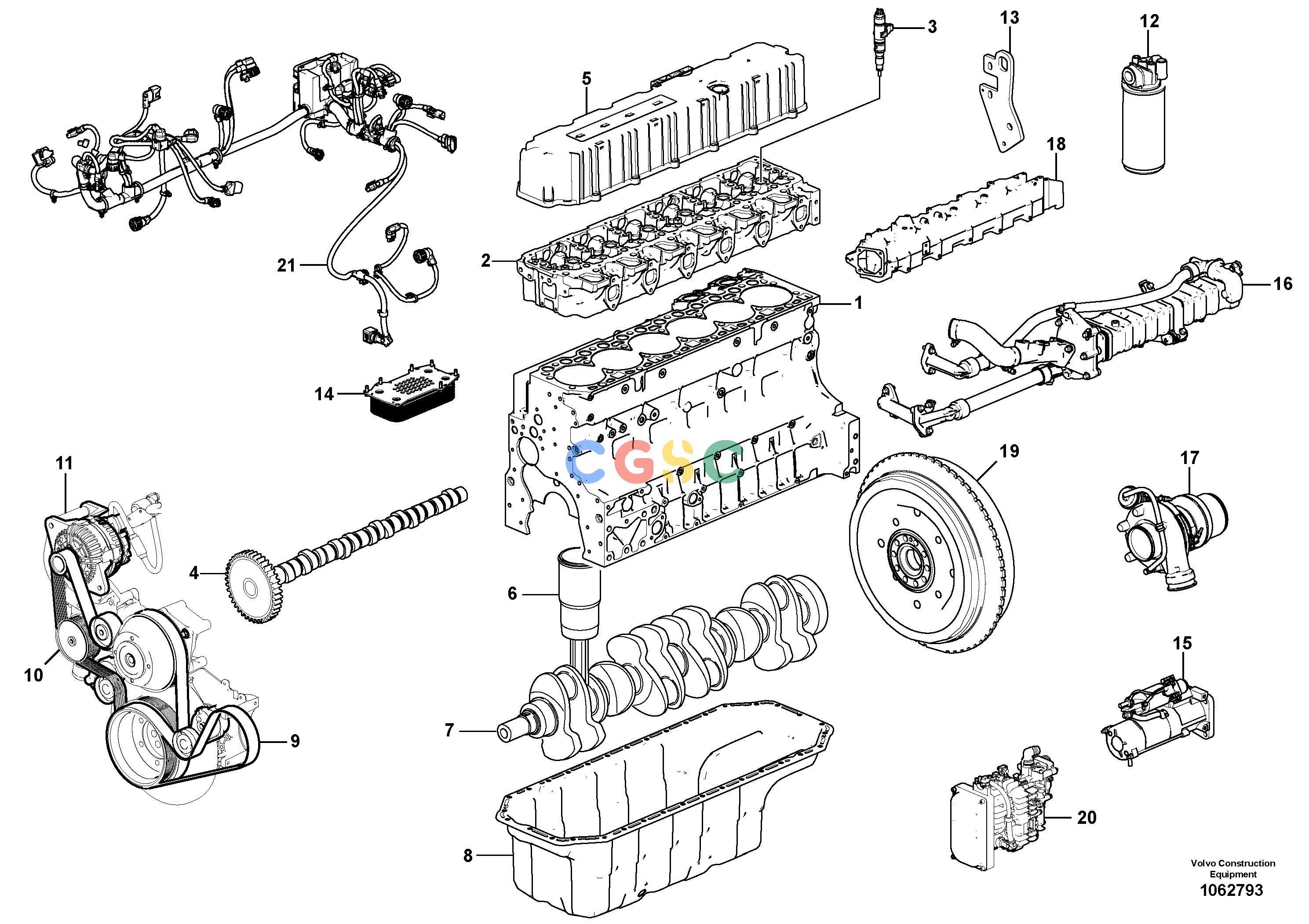 沃尔沃零件查询PL3005D EngineS/N 210001-210071, 280001-8289682-8289045VOE8289682NoneAutodata Volvo online