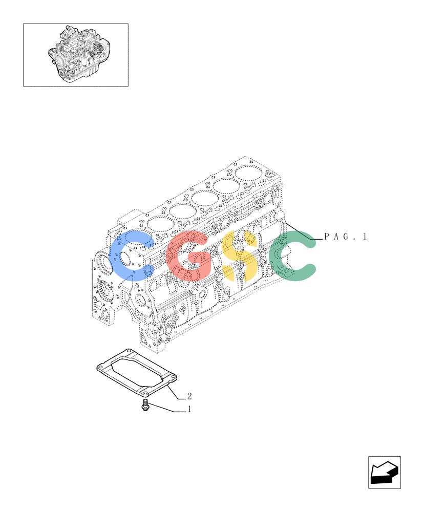神钢零件查询(F4GE9684C J600) - ENGINE 504124795 - 920019900 (1/13-) (0.04.0[02]) - CRANKCASE (504080074) Kobelco
