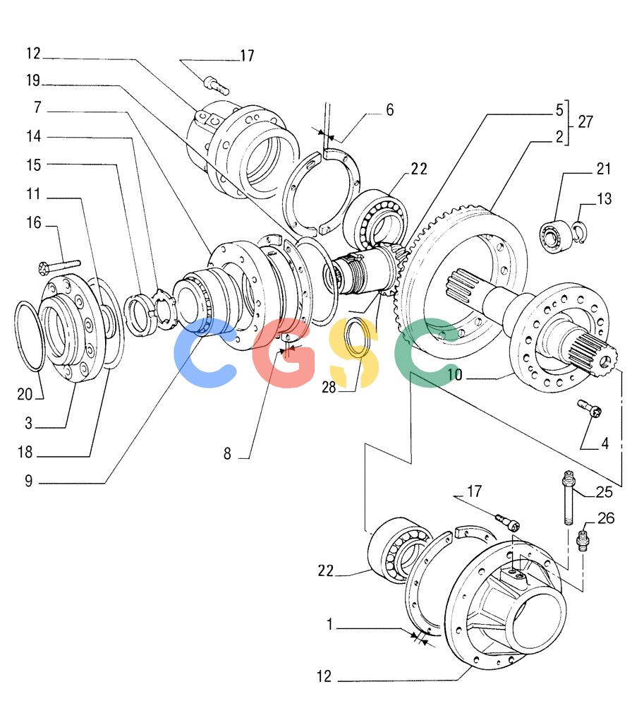 纽荷兰零件查询(FD255) - CRAWLER DOZER (N.A. VERSION) (7/95-) (1.277[08]) - REAR TRANSMISSION New Holland Constructuion