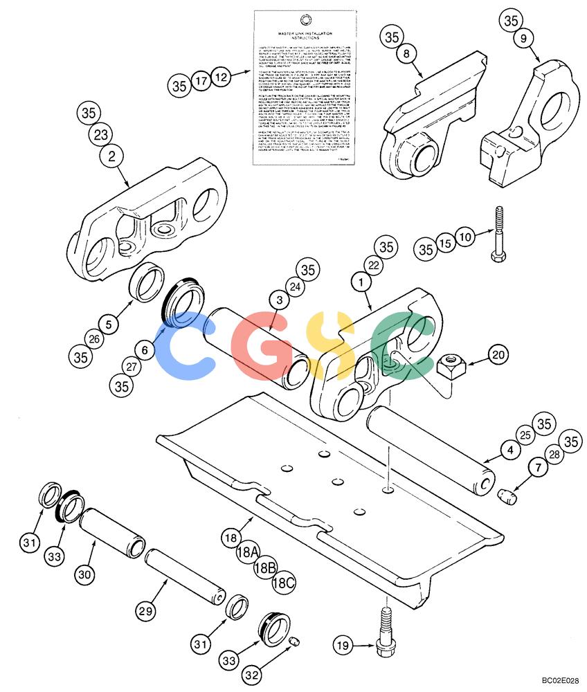 纽荷兰零件查询(D95) - CRAWLER DOZER - NA (1/06-) (05-10) - TRACK CHAIN, SEALED AND LUBRICATED New Holland Constructuion