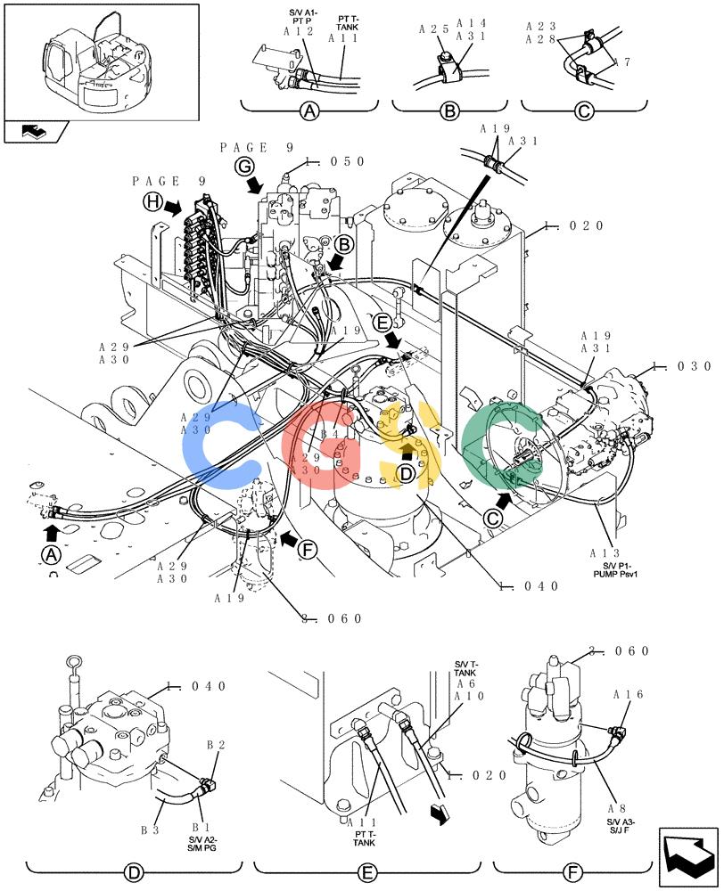 纽荷兰零件查询(E235BSR) - CRAWLER EXCAVATOR (5/07-) (1.080[08]) - PILOT PIPING New Holland Constructuion