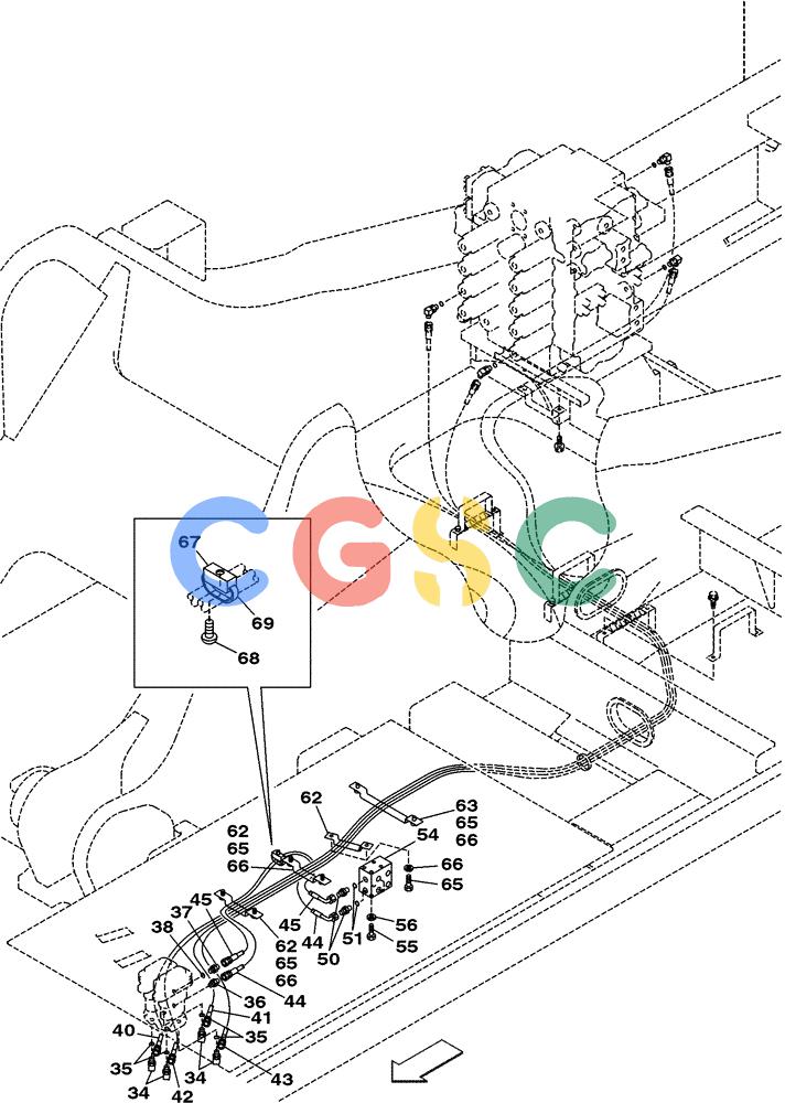 纽荷兰零件查询(E805) - CRAWLER EXCAVATOR (1/05-) (08-047-00[01]) - HYDRAULIC CIRCUIT - PILOT CONTROL LINES WITHOUT LOAD HOLD New Holland Constructuion
