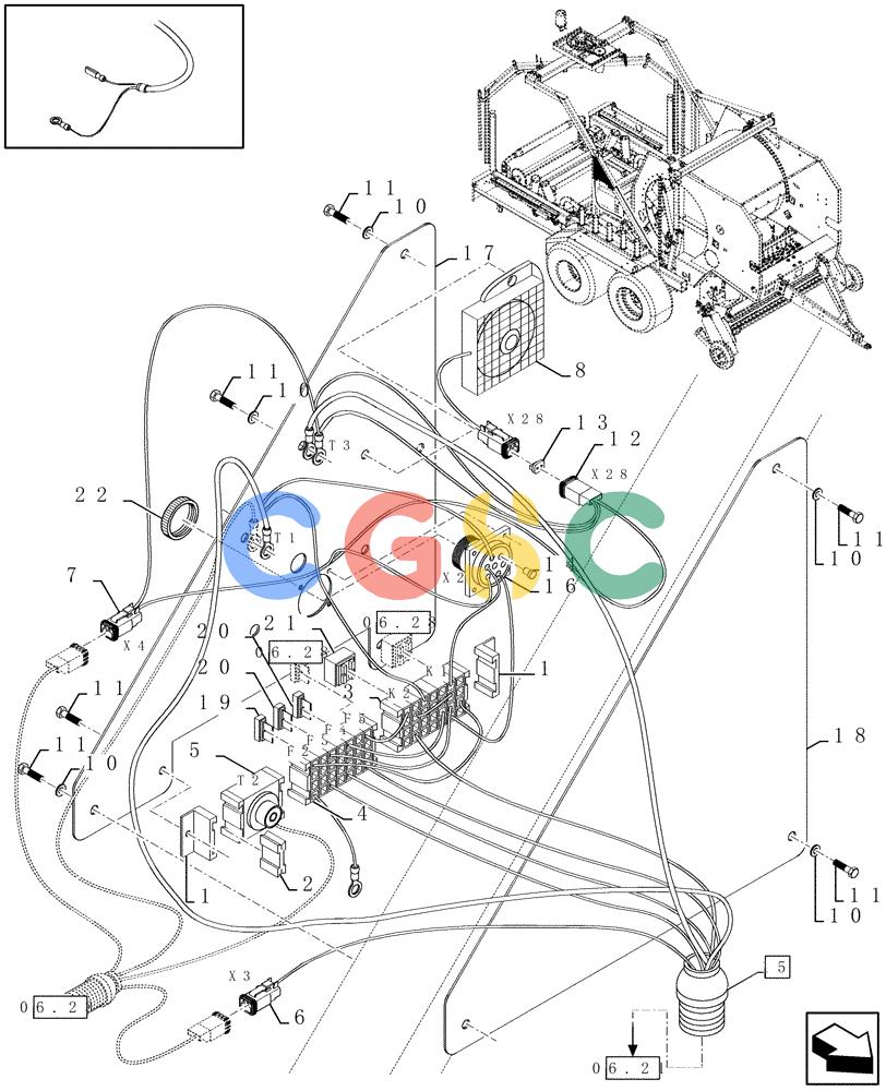凯斯零件查询(RBX341) - SILAGE PACK ROUND BALER (3/03-12/05) (06.24[01]) - CONNECTIONS Case Agriculture
