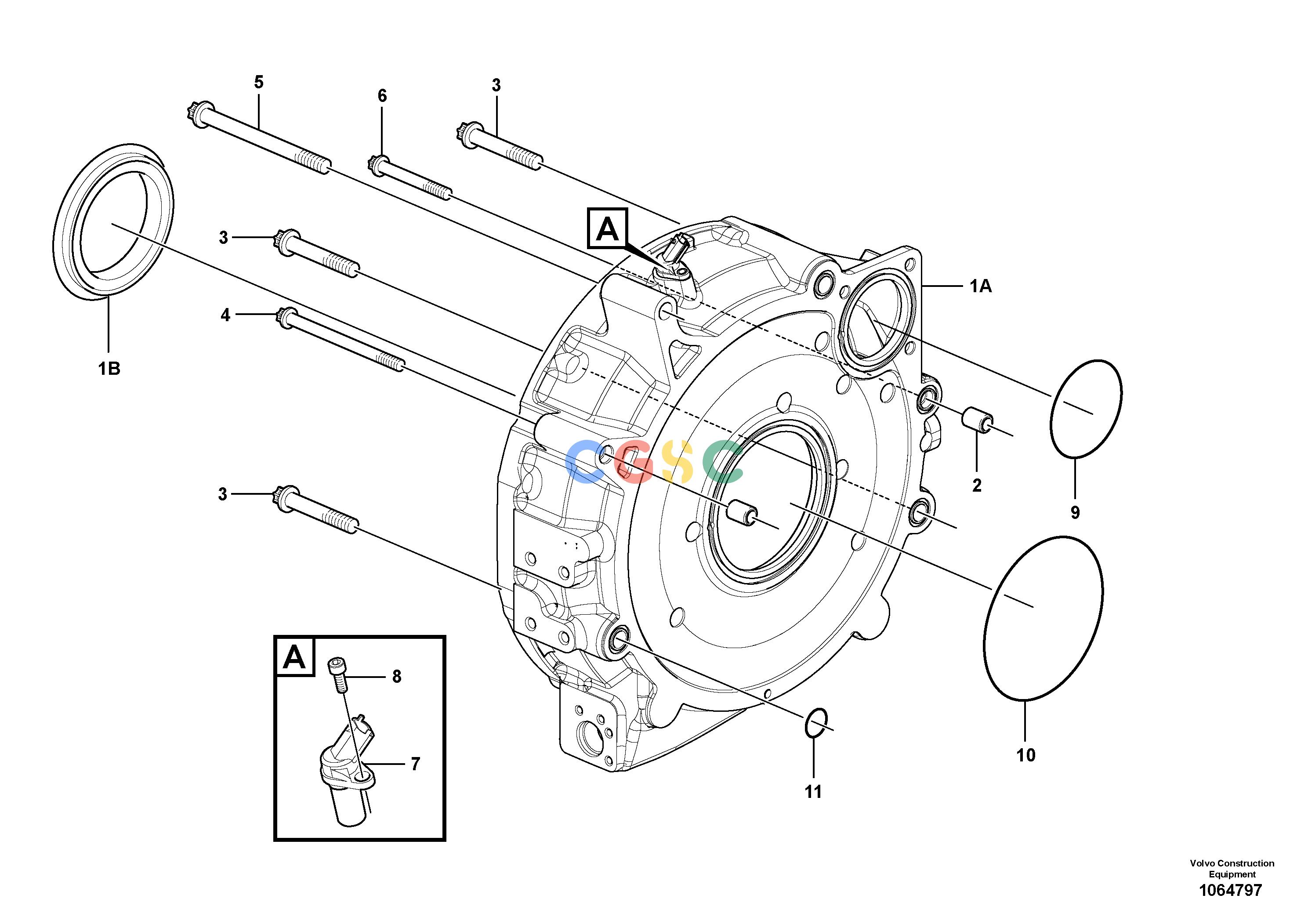 沃尔沃零件查询G900C Flywheel housingG930C/940C/946C/960C S/N 583002 - 586015 NoneNoneNoneAutodata Volvo online