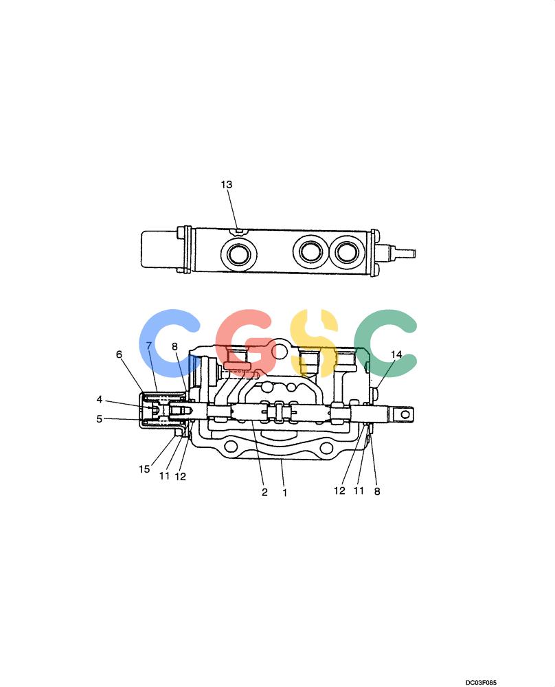 纽荷兰零件查询(E15) - COMPACT CRAWLER EXCAVATOR (N.A.) (1/06-) (08-26[00]) - VALVE ASSY - TRAVEL CONTROL RIGHT HAND New Holland Constructuion