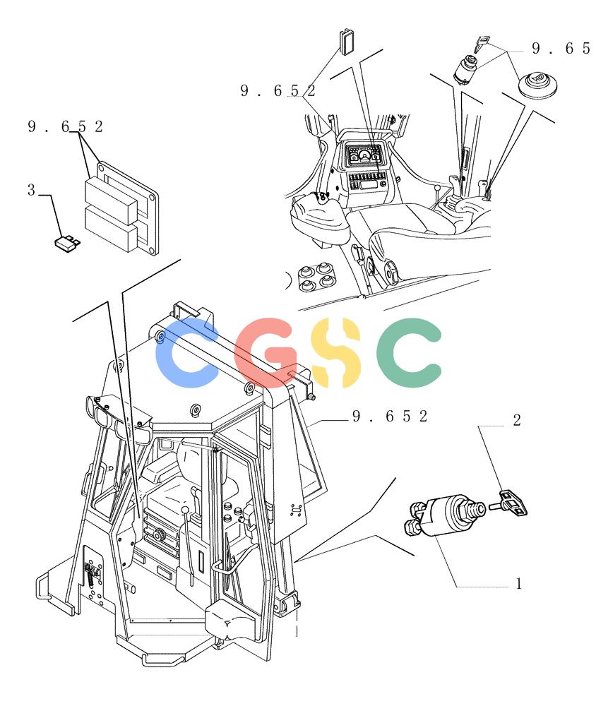 纽荷兰零件查询(DC150.B) - CRAWLER DOZER TIER 2 (3/03-) (6.712[01]) - ELECTRIC COMPONENTS - DASHBOARD New Holland Constructuion
