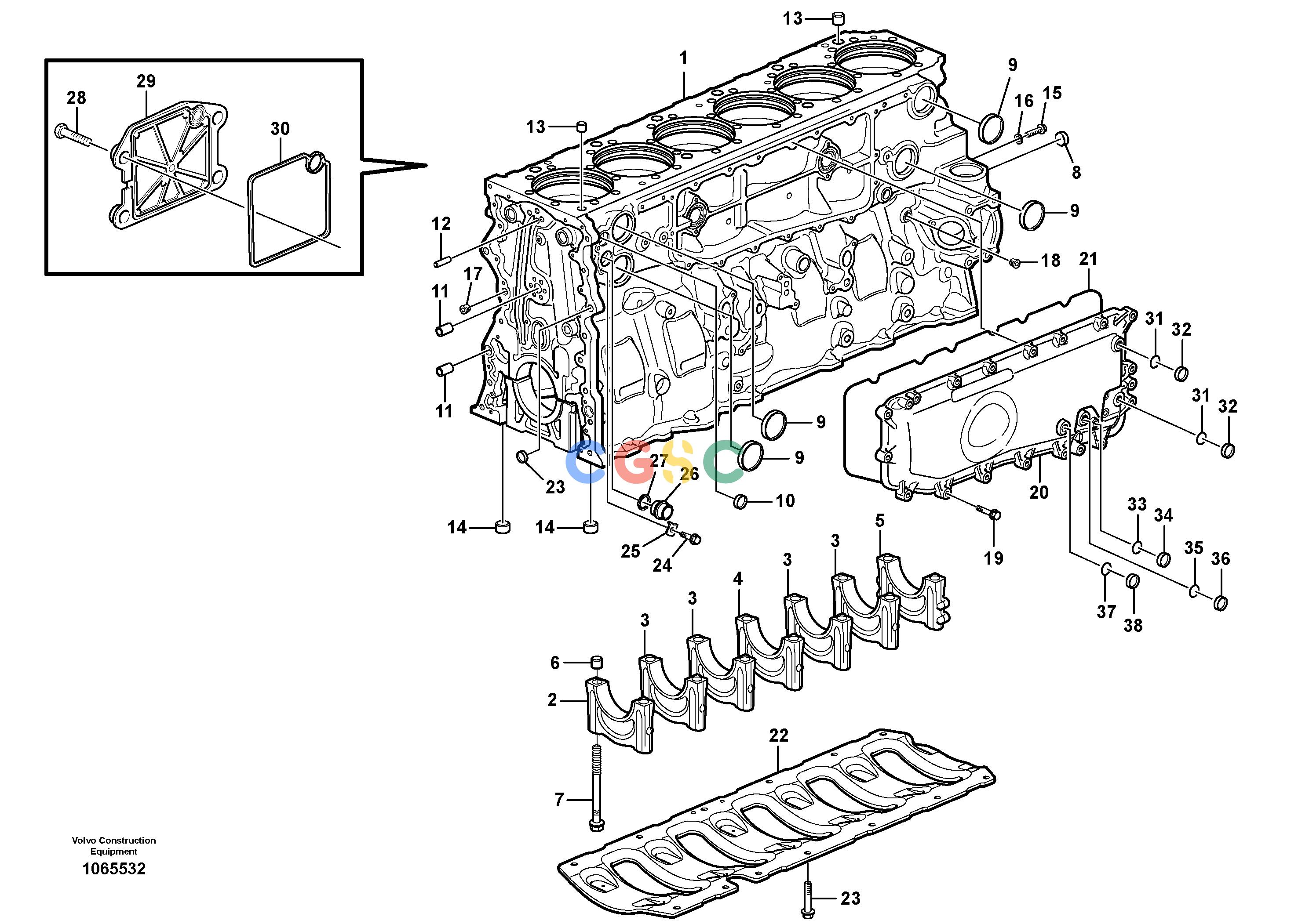 沃尔沃零件查询EC700CHR Cylinder blockHIGH REACH DEMOLITION S/N 190001-190020 NoneNoneNoneAutodata Volvo online