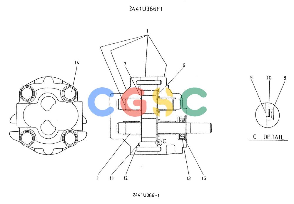 神钢零件查询(K909A) - EXCAVATOR ASN LQ0795 (1/83-12/03) (01-021) - PUMP GEAR Kobelco