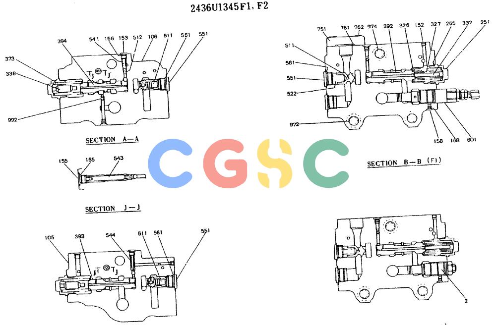 神钢零件查询(MD450BLC) - EXCAVATOR BTW TS0201 - TS0394 (1/80-12/06) (11-018[02]) - VALVE ASSY, CONTROL Kobelco