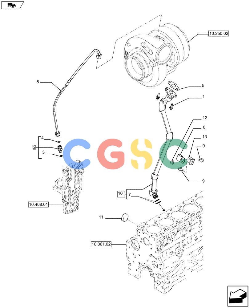 神钢零件查询(F4HFE613S A002) - ENGINE 504375985 - YN02P00080P1 (9/10-) (10.250.03) - PIPING - ENGINE OIL (84351984) Kobelco