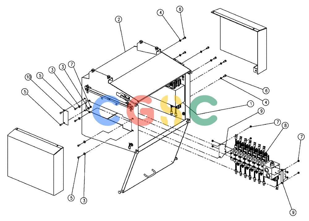 凯斯零件查询(438) - FLEX-AIR APPLICATOR - 2003 (3/03-10/03) (02-016) - VALVE BOX GROUP, DOUBLE BIN Case Agriculture