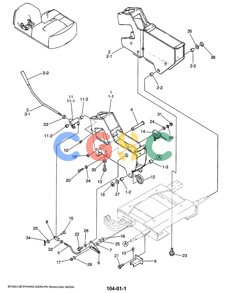 神钢零件查询(SK160LC-6E) - DYNAMIC ACERA EXCAVATOR 08/2004 ASN YM03U0523 (8/04-12/07) (01-025) - CONTROL BOX ASSY Kobelco