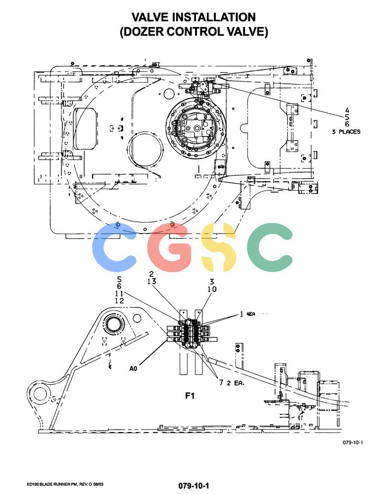 神钢零件查询(ED190LC-6E) - BLADE RUNNER EXCAVATOR/DOZER BTW YL03U0136 - YL03U0292 (1/05-12/06) (01-017[01]) - VALVE INSTALLATION (DOZER CONTROL VALVE) Kobelco