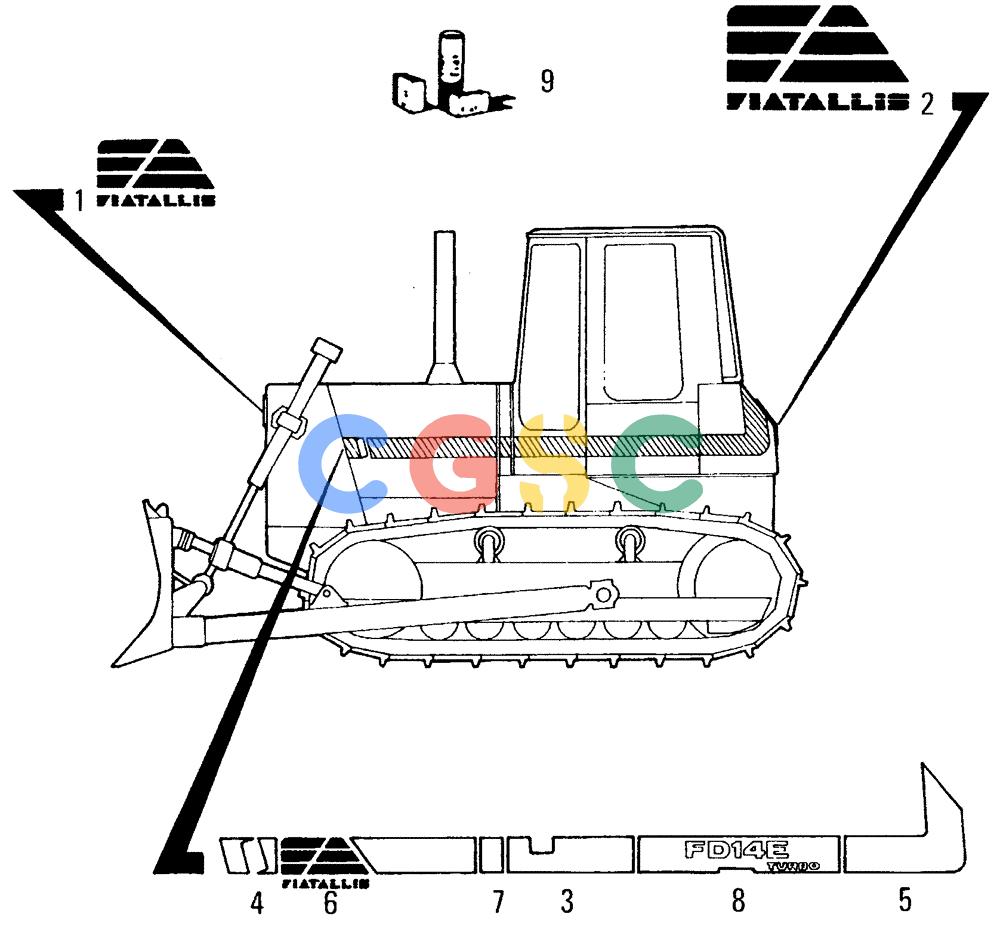 纽荷兰零件查询(FD14E) - CRAWLER DOZER (6.7820[001]) - TRADE MARKS New Holland Constructuion