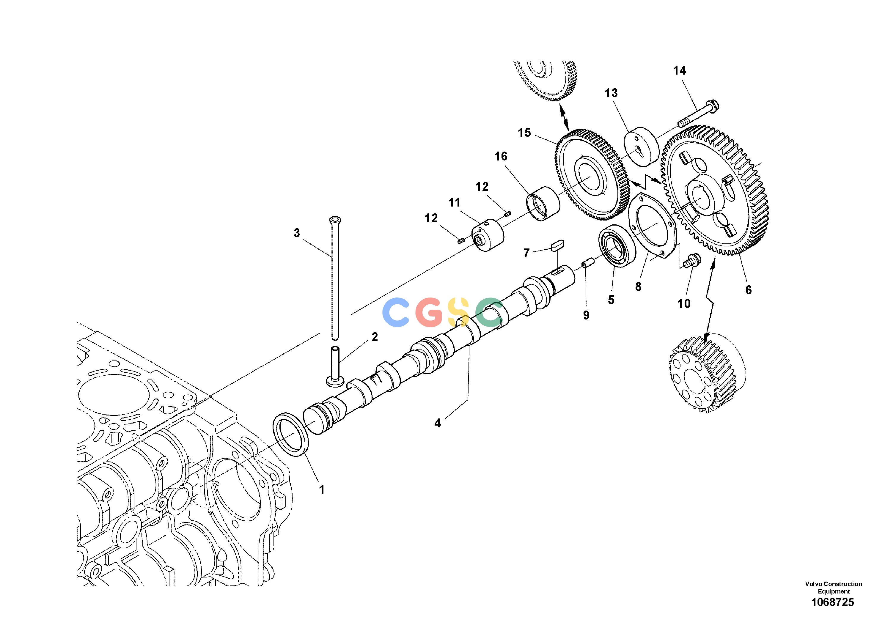 沃尔沃零件查询EC60E CamshaftS/N 310001- NoneNoneNoneAutodata Volvo online