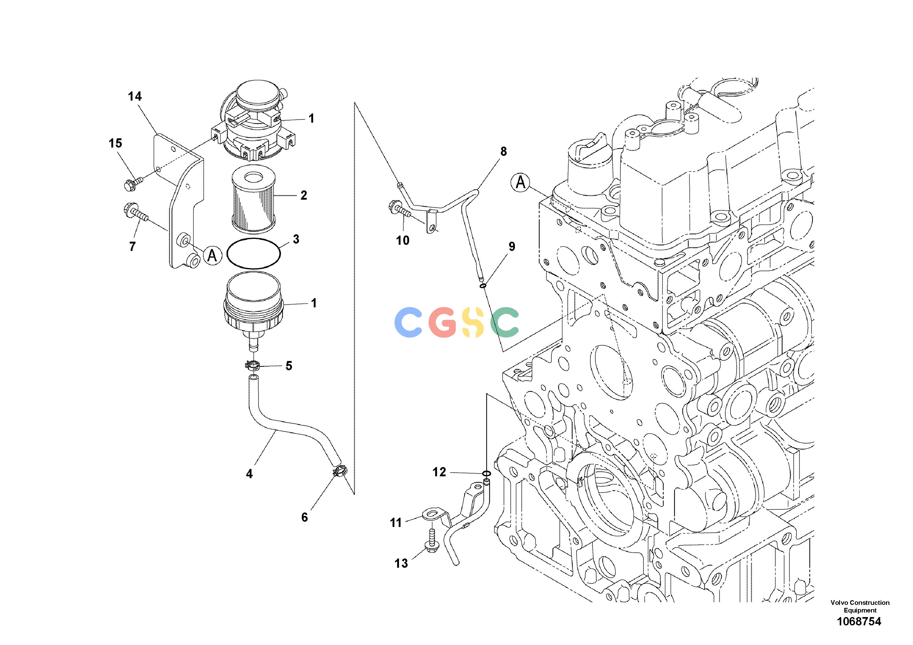 沃尔沃零件查询EC60E Oil SeparatorS/N 310001- NoneNoneNoneAutodata Volvo online