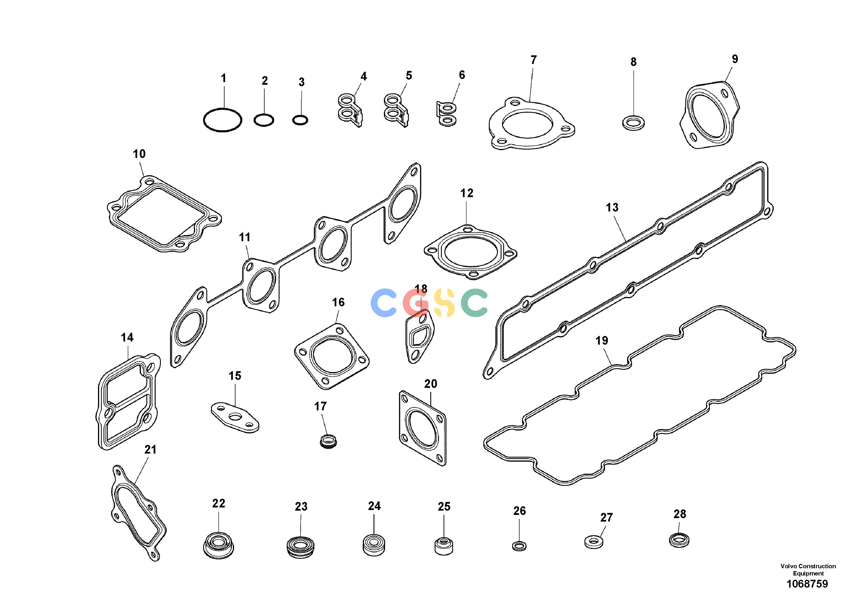 沃尔沃零件查询EC60E Repair kits for engineS/N 310001- NoneNoneNoneAutodata Volvo online