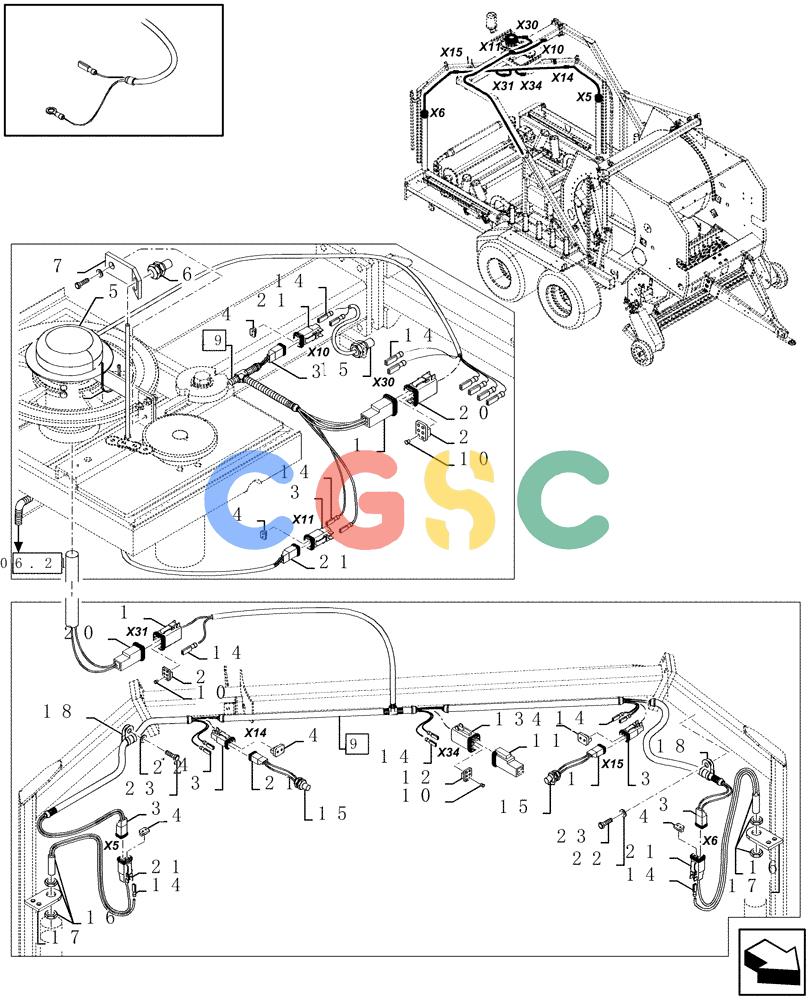 凯斯零件查询(RBX341) - SILAGE PACK ROUND BALER (3/03-12/05) (06.27[01]) - SATELLITE Case Agriculture