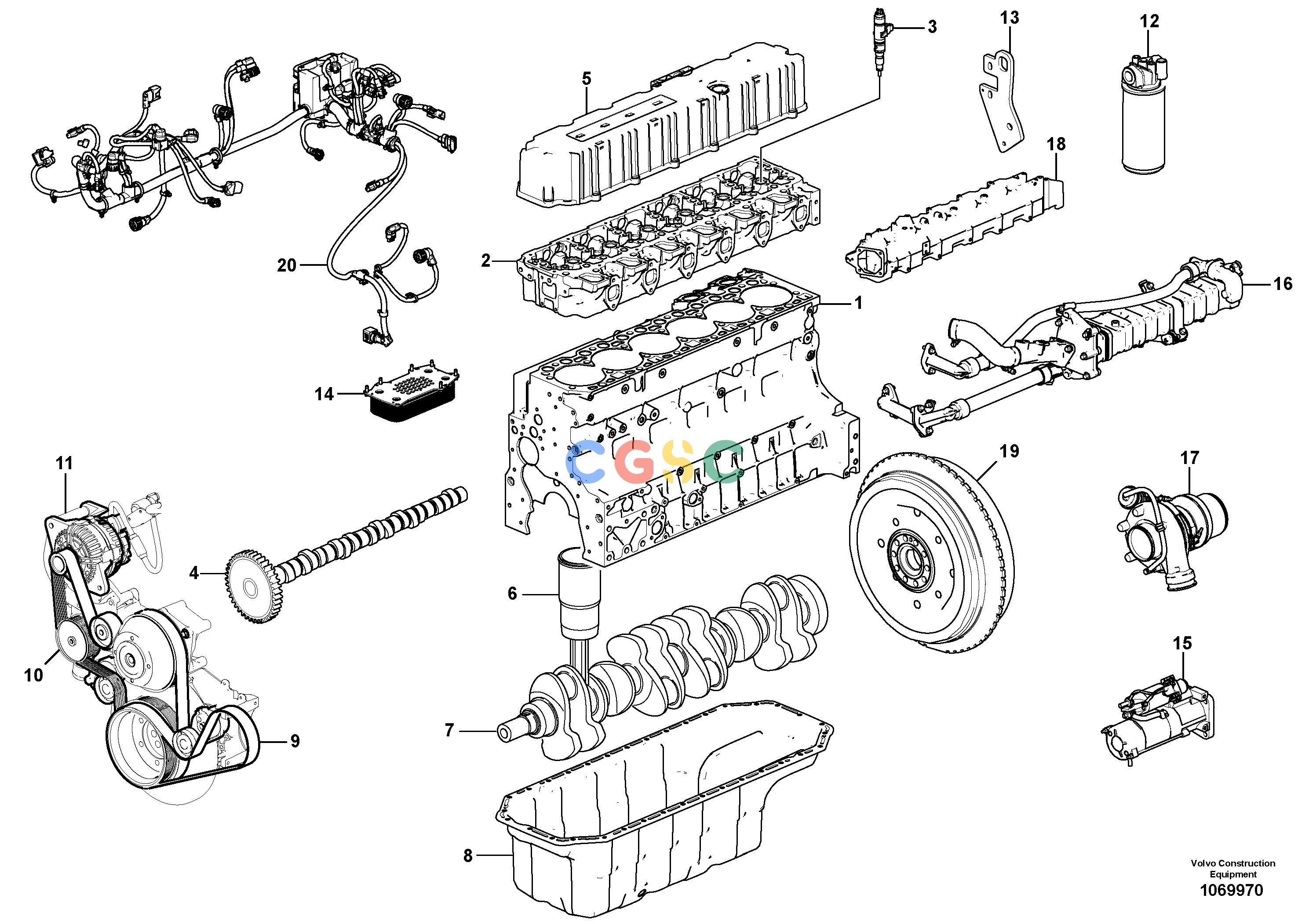 沃尔沃零件查询PL3005E EngineS/N 310001- NoneNoneNoneAutodata Volvo online