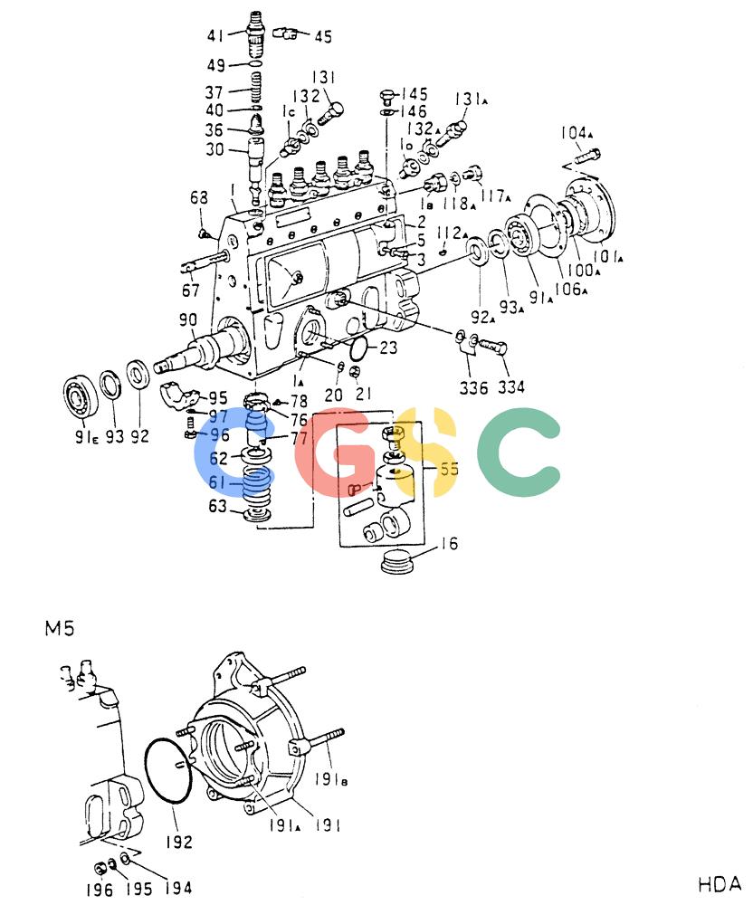 神钢零件查询(6D16-T) - MITSUBISHI DIESEL ENGINE - K907 & MD180LC (1/87-12/06) (03-007) - INJECTION PUMP (INNER PARTS) Kobelco