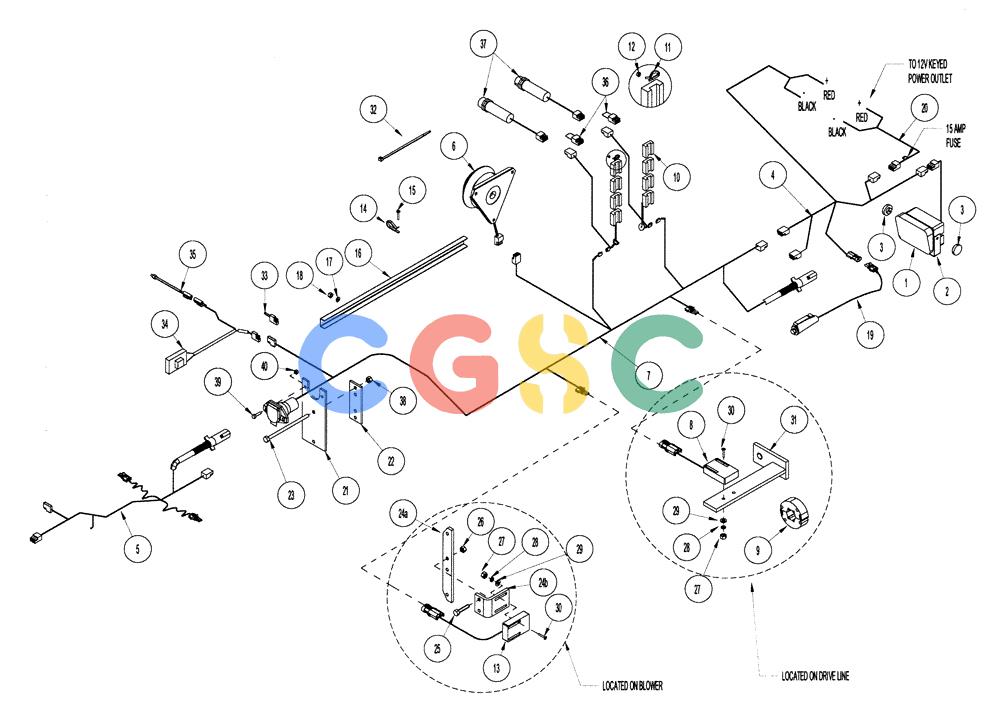凯斯零件查询(1124) - CONCORD AIR SYSTEM (5/99-12/00) (E35) - M200 ELECTRICAL SYSTEM TOW BETWEEN Case Agriculture