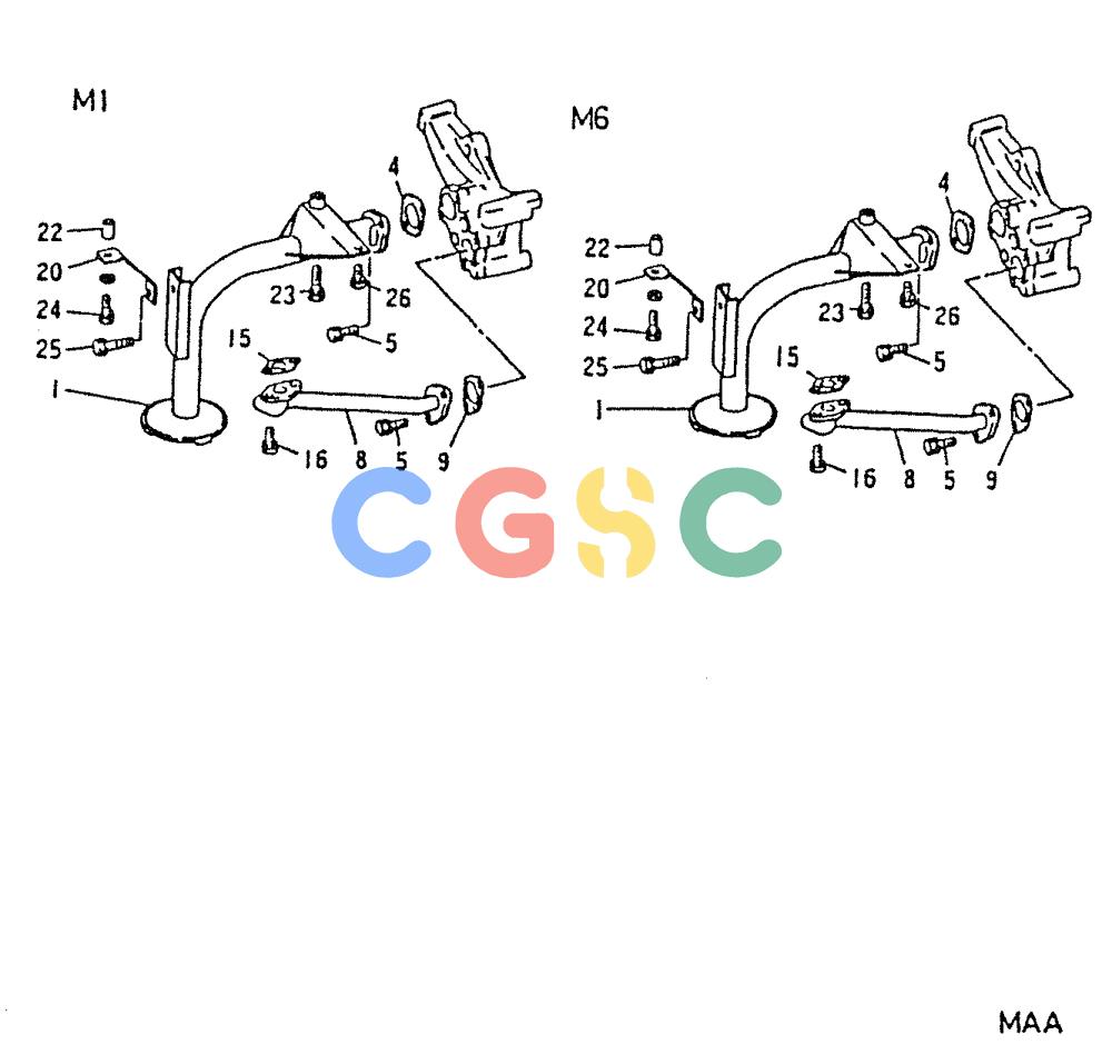 神钢零件查询(6D22-TC) - MITSUBISHI DIESEL ENGINE - K912, K912LC, & K916 (1/83-12/06) (02-012) - OIL STRAINER Kobelco