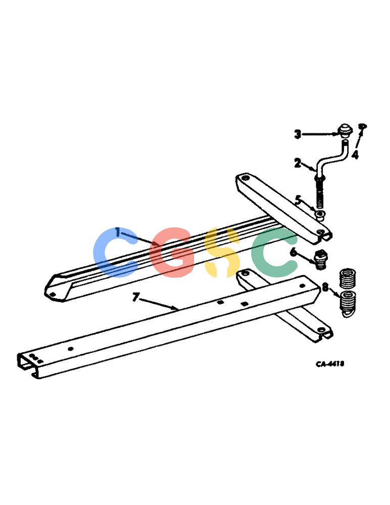 凯斯零件查询(440) - INTERNATIONAL HARVESTER CUSTOM RECTANGULAR BALER (1/70-12/78) (F-44) - MANUAL BALE TENSION DEVICE Case Agriculture