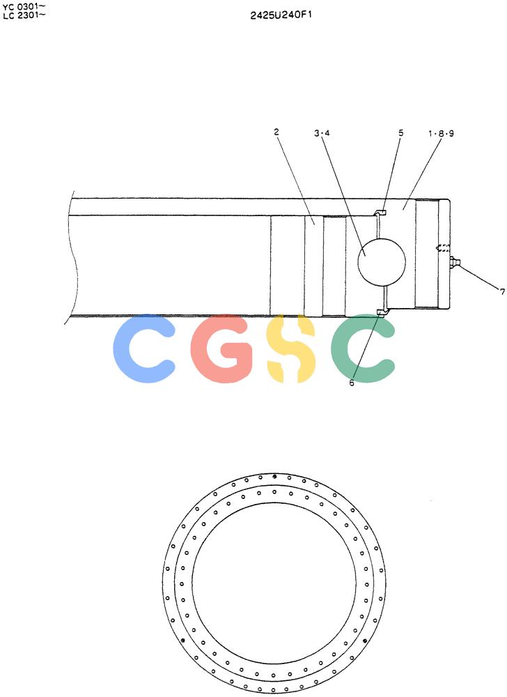 神钢零件查询(K912LC) - MARK II EXCAVATOR ASN YC-0301 (1/88-12/03) (06-007) - BEARING ASSY Kobelco