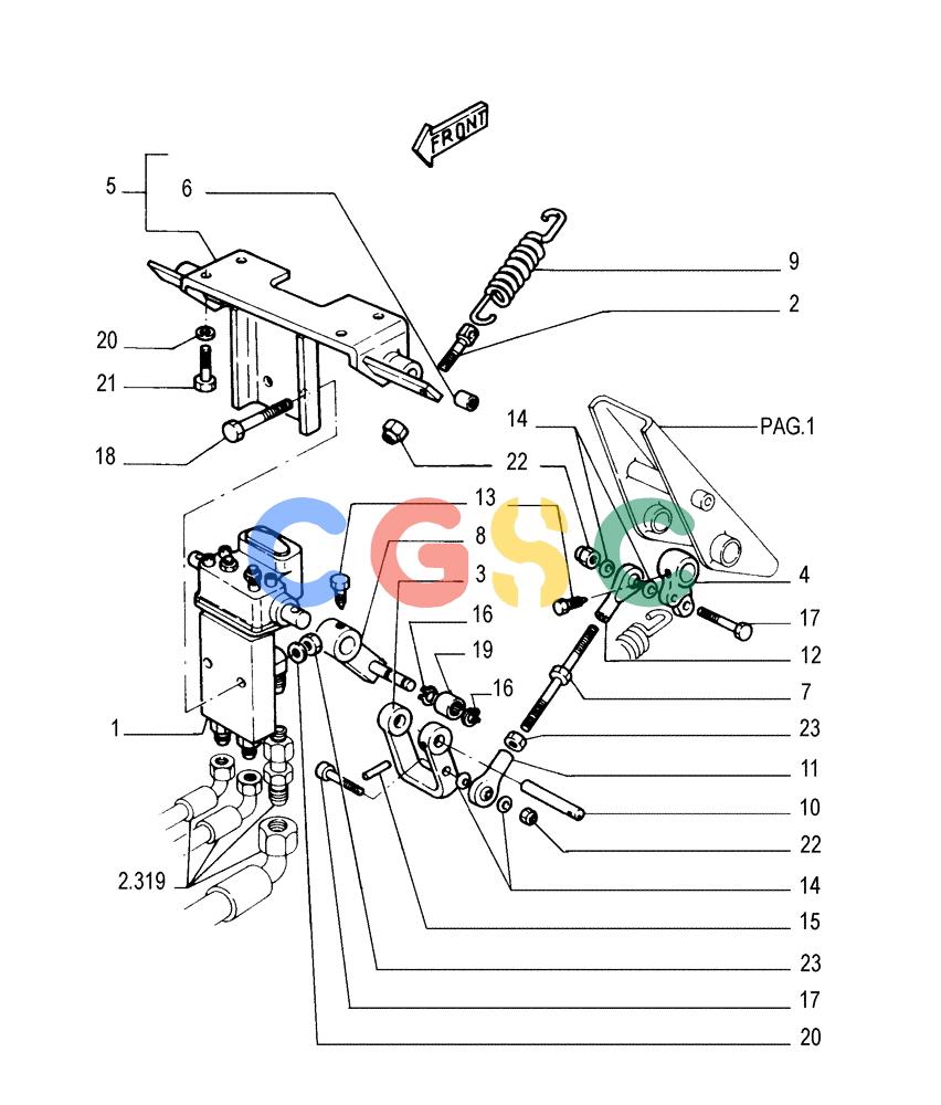纽荷兰零件查询(FL175) - CRAWLER LOADER (N.A. VERSION) (6/92-) (2.304[03]) - BRAKE CONTROLS New Holland Constructuion