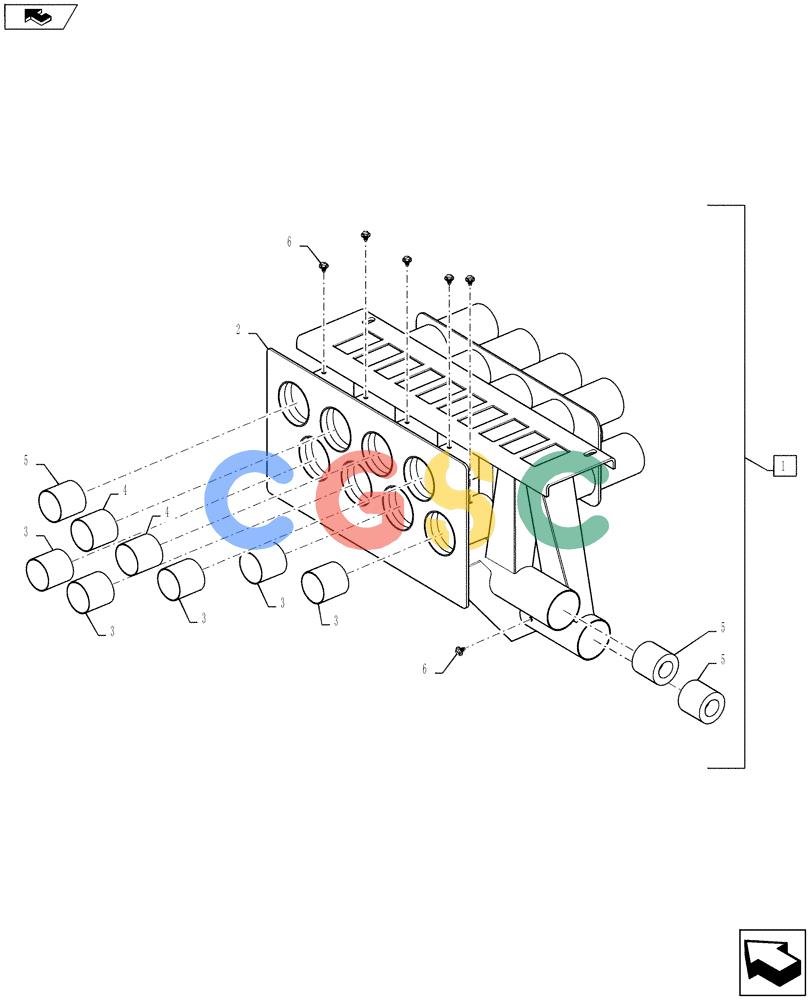 凯斯零件查询(810) - FLEX-AIR APPLICATOR - 2012 (2/12-) (39.130.29) - VENTURI GROUP, RH, 3" TUBES Case Agriculture