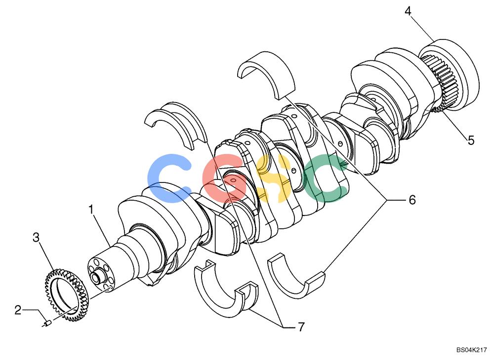 纽荷兰零件查询(DC95) - CRAWLER DOZER (8/04-) (02-23) - CRANKSHAFT New Holland Constructuion