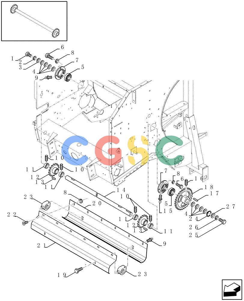 凯斯零件查询(RBX341) - SILAGE PACK ROUND BALER (3/03-12/05) (14.06[01]) - DRIVE ROLL BARS Case Agriculture