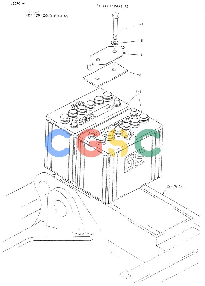 神钢零件查询(K903) - MARK II EXCAVATOR BTW LE6601 - LE7871 (1/88-12/03) (05-023[01]) - BATTERY ASSY Kobelco