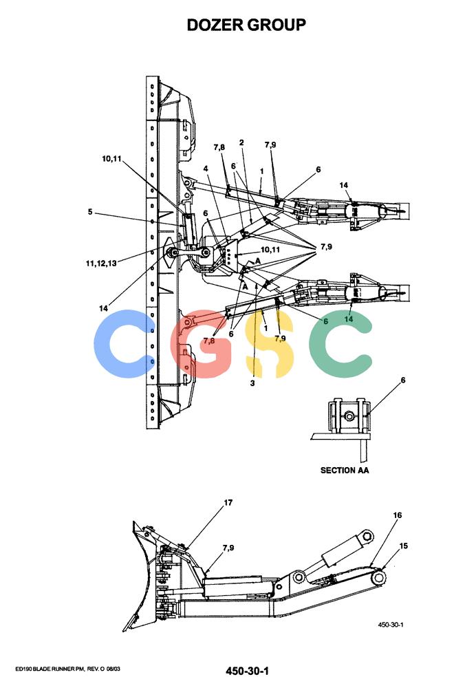 神钢零件查询(ED190LC-6E) - BLADE RUNNER EXCAVATOR/DOZER BTW YL03U0136 - YL03U0292 (1/05-12/06) (03-023) - DOZER GROUP Kobelco