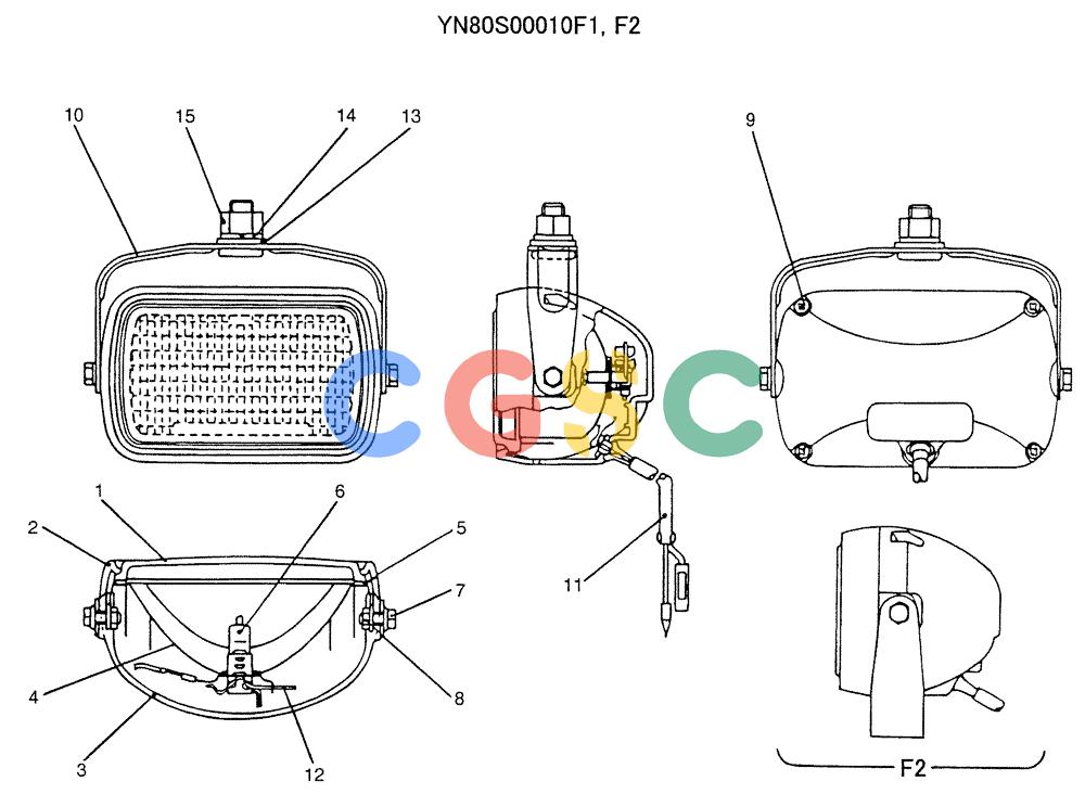 纽荷兰零件查询(E235SRLC) - CRAWLER EXCAVATOR BTW YU04-00837 - YU04-01417 (07-001) - LIGHT ASSY New Holland Constructuion