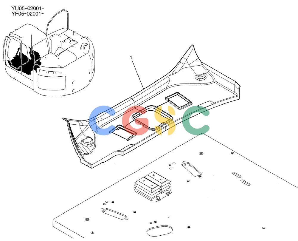 纽荷兰零件查询(E235BSRNLC) - CRAWLER EXCAVATOR ASN YU05-02001 (01-030) - PEDAL ASSY New Holland Constructuion