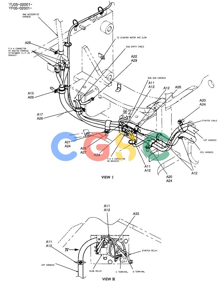 纽荷兰零件查询(E235BSRNLC) - CRAWLER EXCAVATOR ASN YU05-02001 (01-071[03]) - HARNESS ASSY, UPP, P/N YB13E00023F1 New Holland Constructuion