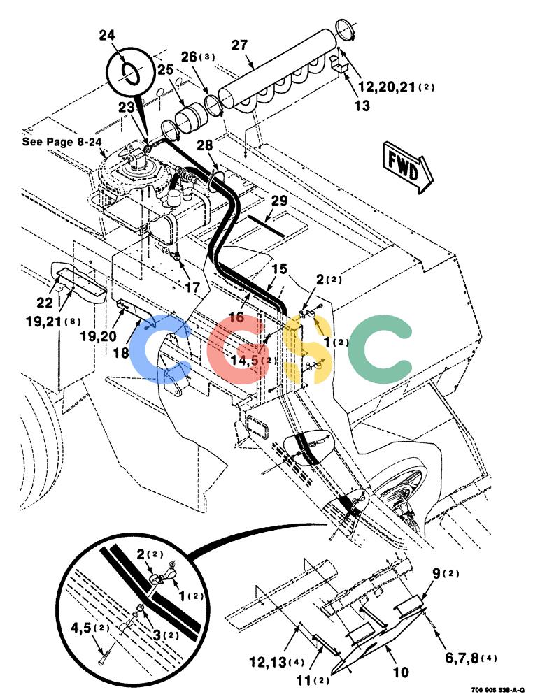 凯斯零件查询(8575) - CASE IH MID-SIZE RECTANGULAR BALER (NORTH AMERICA) (1/95-12/00) (08-018) - KNOTTER BLOWER ASSEMBLY Case Agriculture