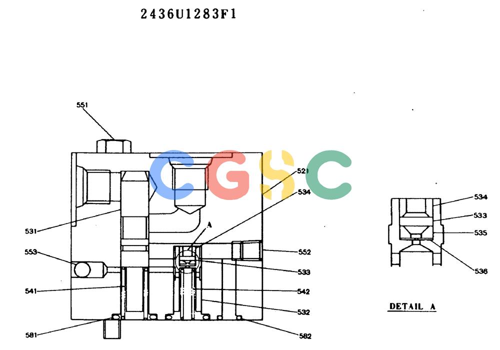 神钢零件查询(MD140BLC) - EXCAVATOR BTW YPU0001 - YPU0300 (1/80-12/06) (11-011) - VALVE ASSY, REDUCTION Kobelco