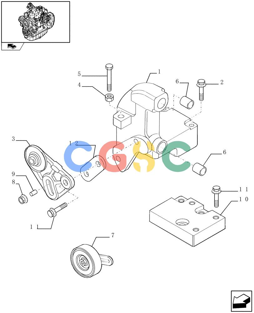 神钢零件查询(F4GE9484A J600) - ENGINE 504120790 - 87052264 (1/07-12/10) (0.39.0) - CONDITIONING SYSTEM COMPRESSOR (2856376) Kobelco