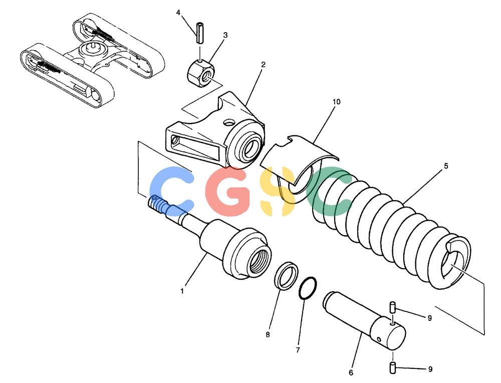 纽荷兰零件查询(E70) - MIDI CRAWLER EXCAVATOR (NA) (1/06-) (086) - IDLER ADJUST ASSEMBLY New Holland Constructuion