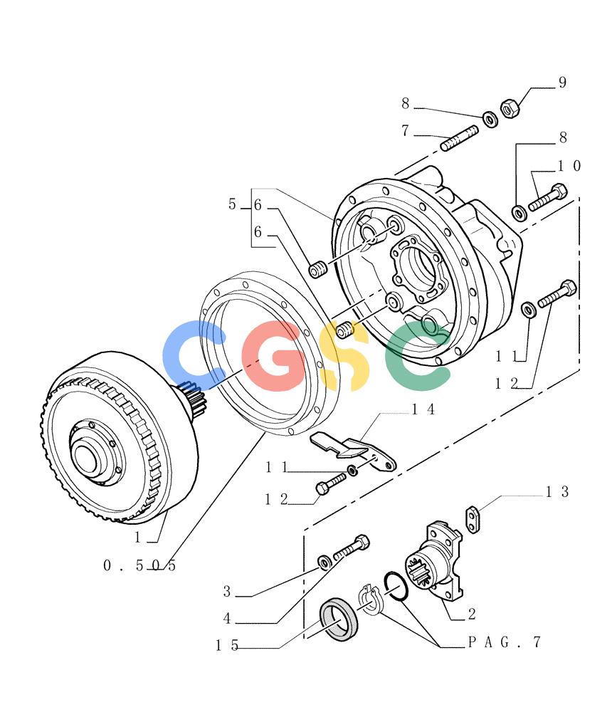 纽荷兰零件查询(DC180PS) - CRAWLER DOZER (11/00-) (1.200[01]) - UNIT TORQUE CONVERTER New Holland Constructuion