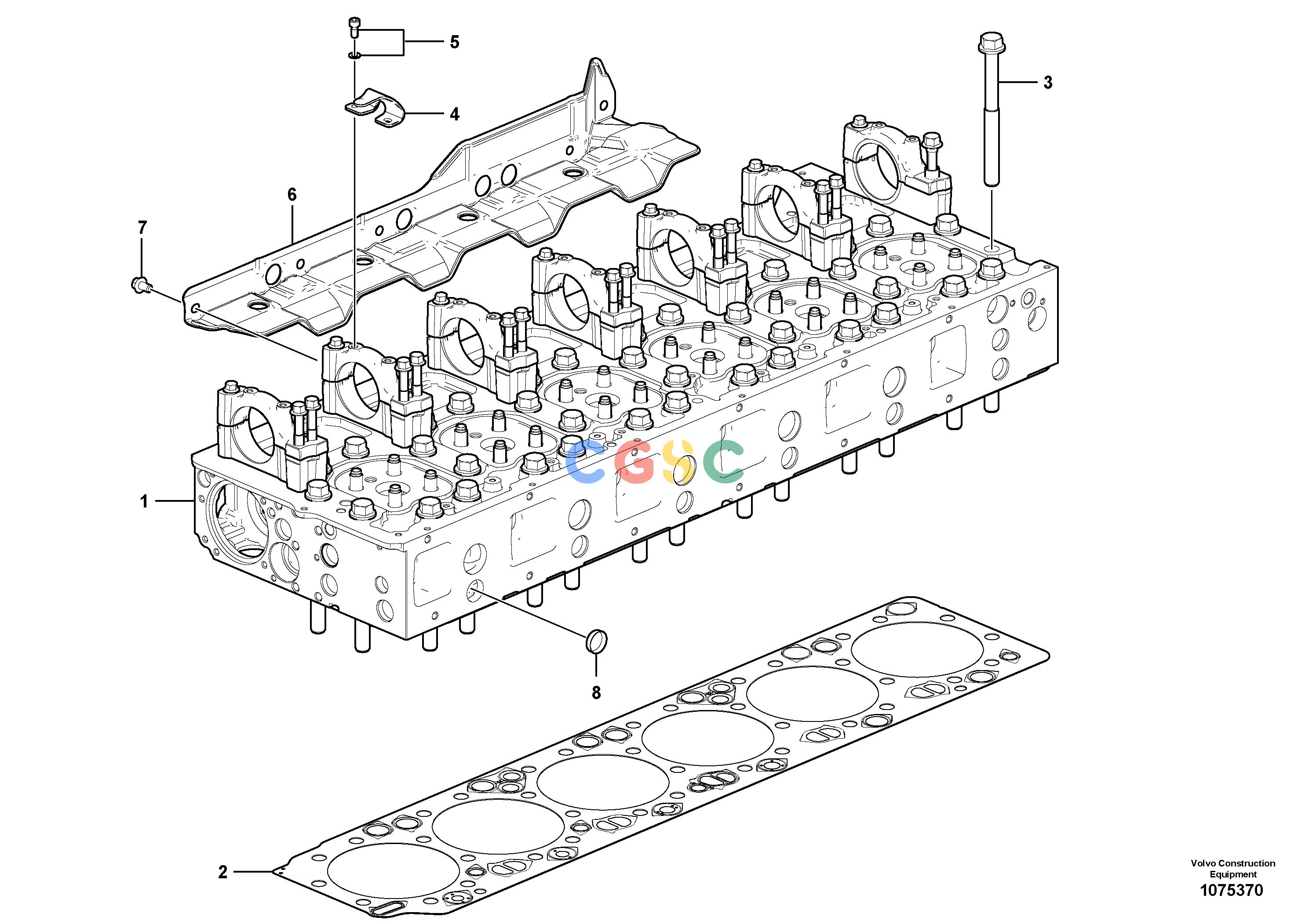 沃尔沃零件查询EC750E HR Cylinder head with fitting parts390011- NoneNone15185598, 17481130, 17479233, 17479232Autodata Volvo online