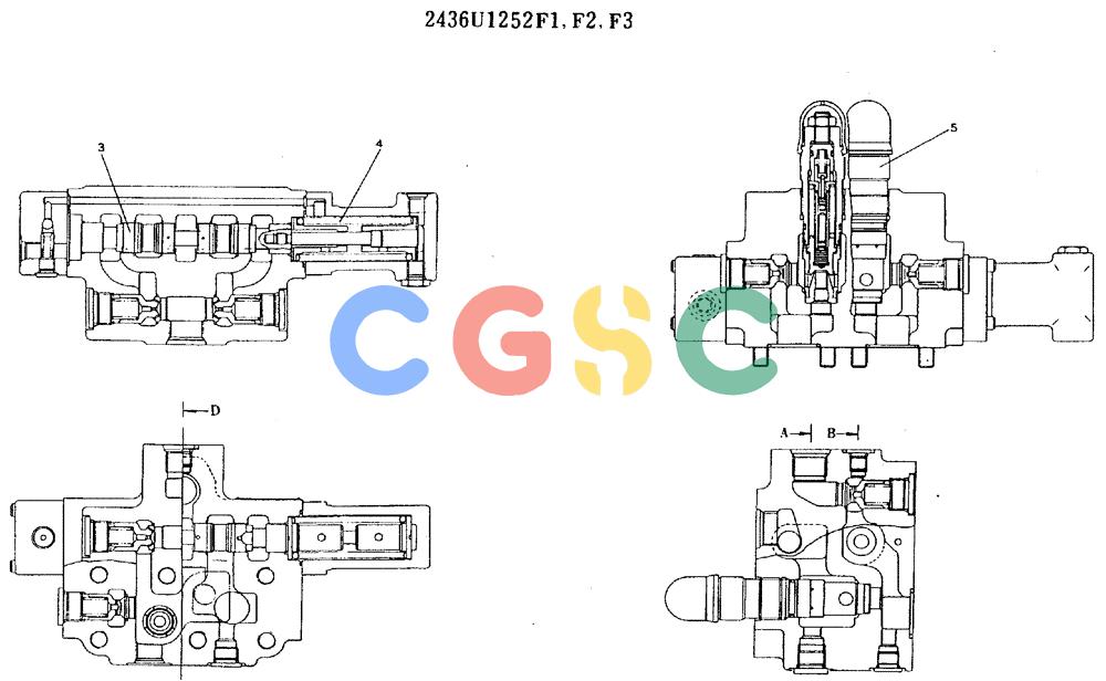 神钢零件查询(MD200BLC) - EXCAVATOR ASN YQU0001 (1/80-12/06) (11-009[02]) - VALVE ASSY, CONTROL (SWING) Kobelco